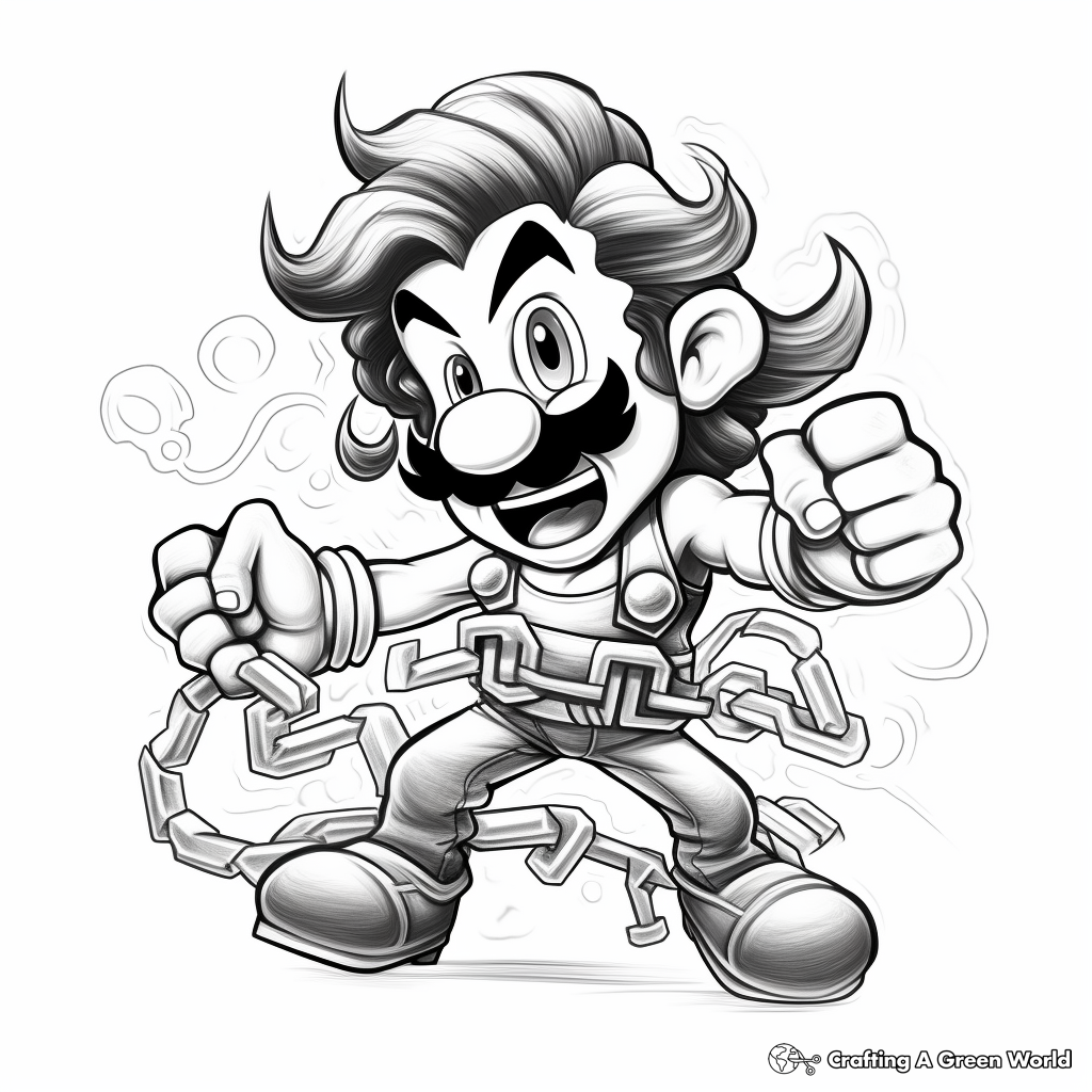 Luigi coloring pages