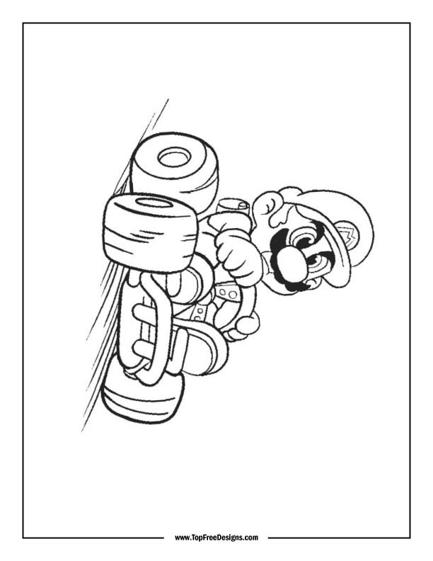 Super mario coloring page