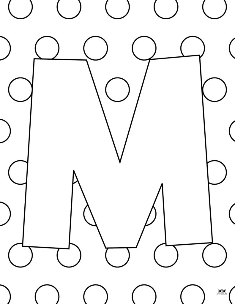 Letter m coloring pages