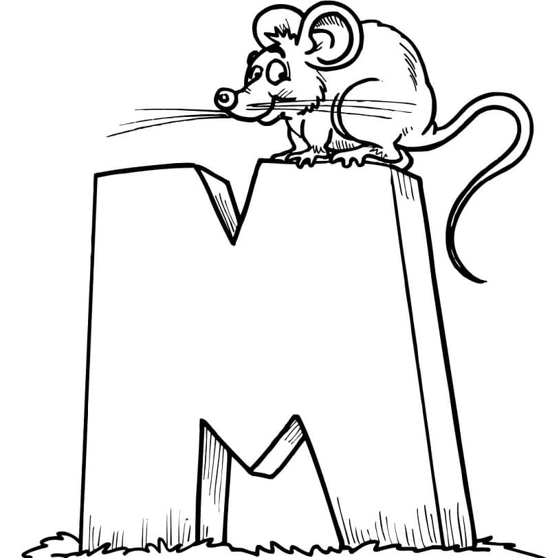 Letter m coloring pages