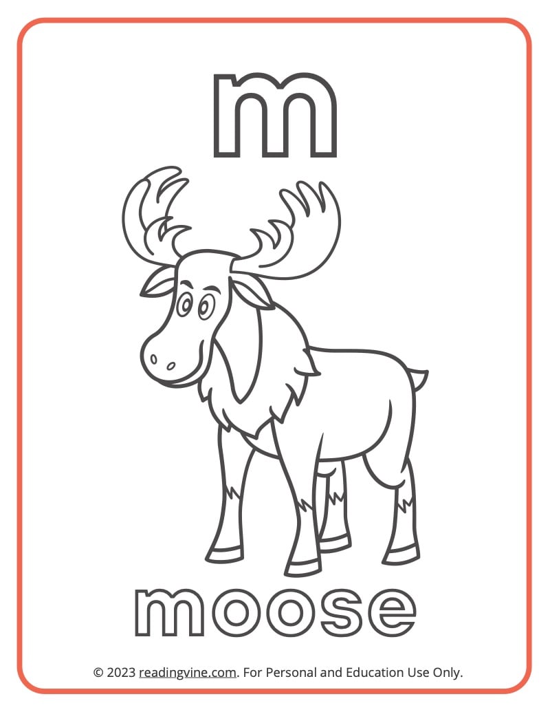 Letter m coloring pages