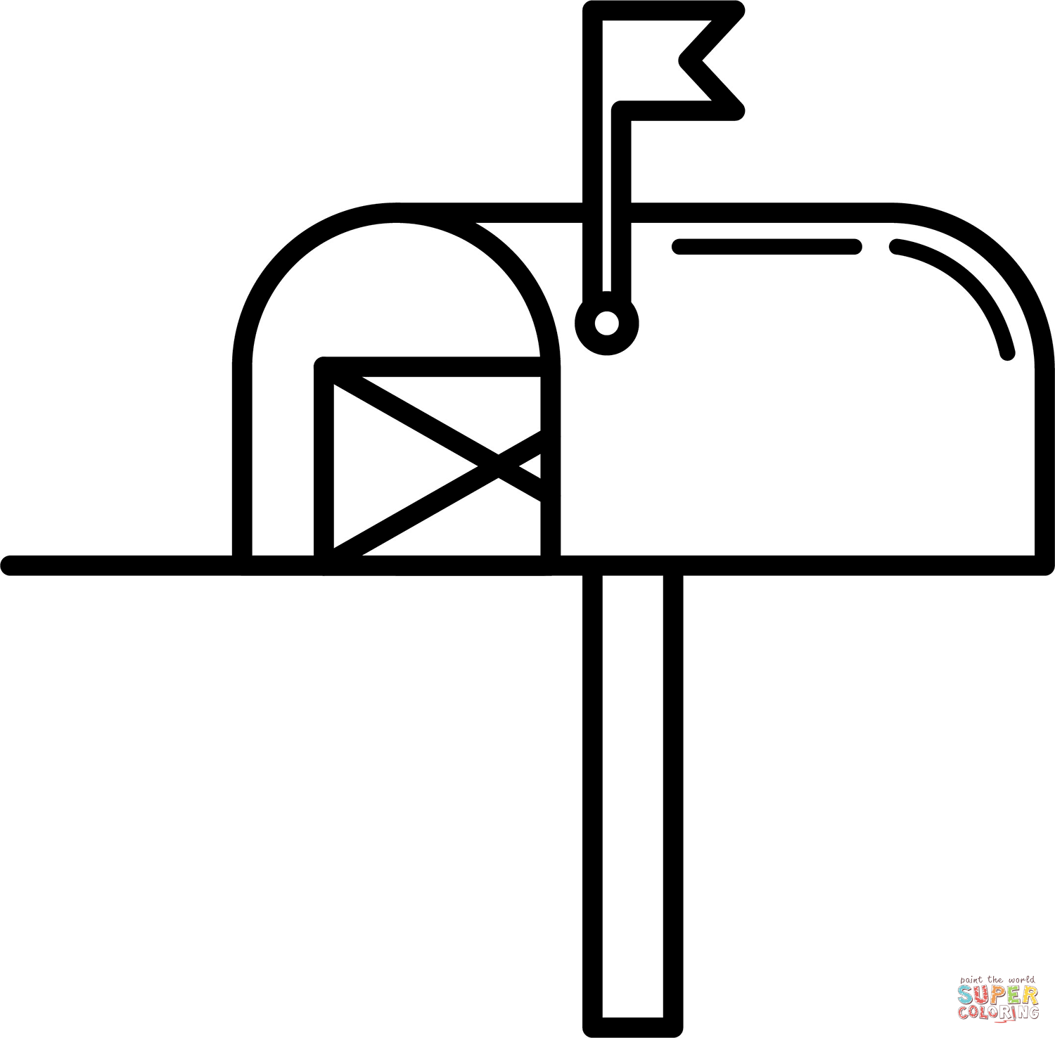 Mailbox coloring page free printable coloring pages