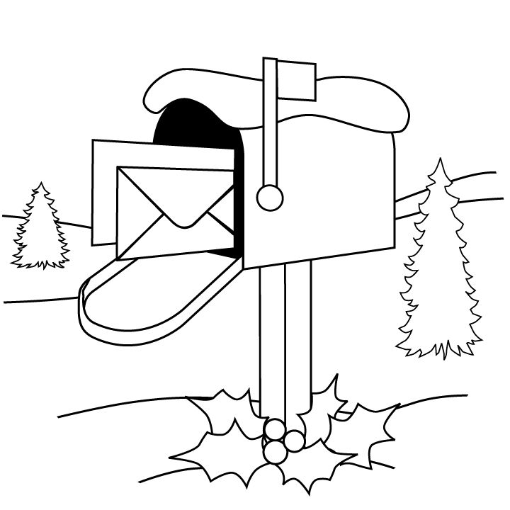 Mailbox printable christmas coloring pages merry christmas coloring pages free christmas coloring pages