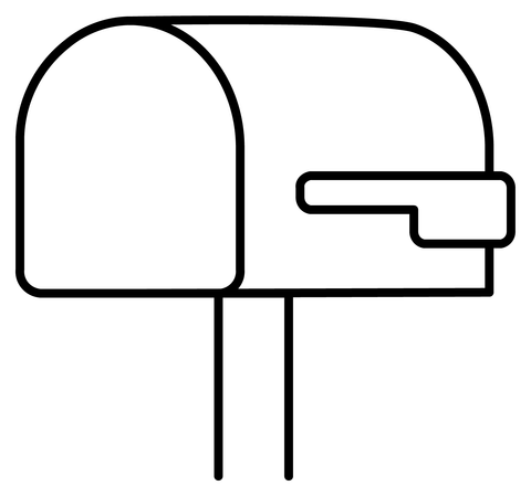 Open mailbox with lowered flag emoji coloring page free printable coloring pages