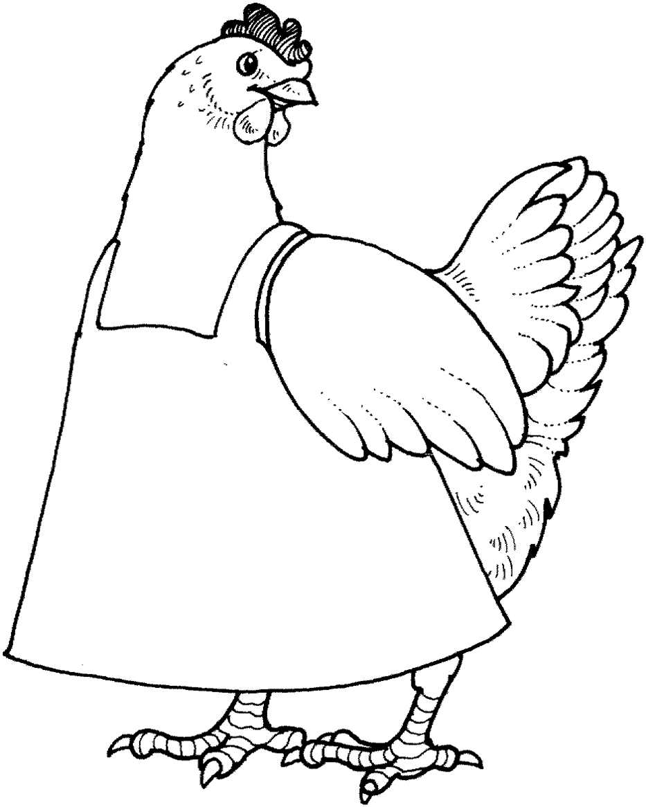 Little red hen template printable