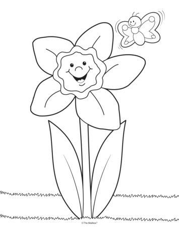 Daffodil coloring page lesson plans