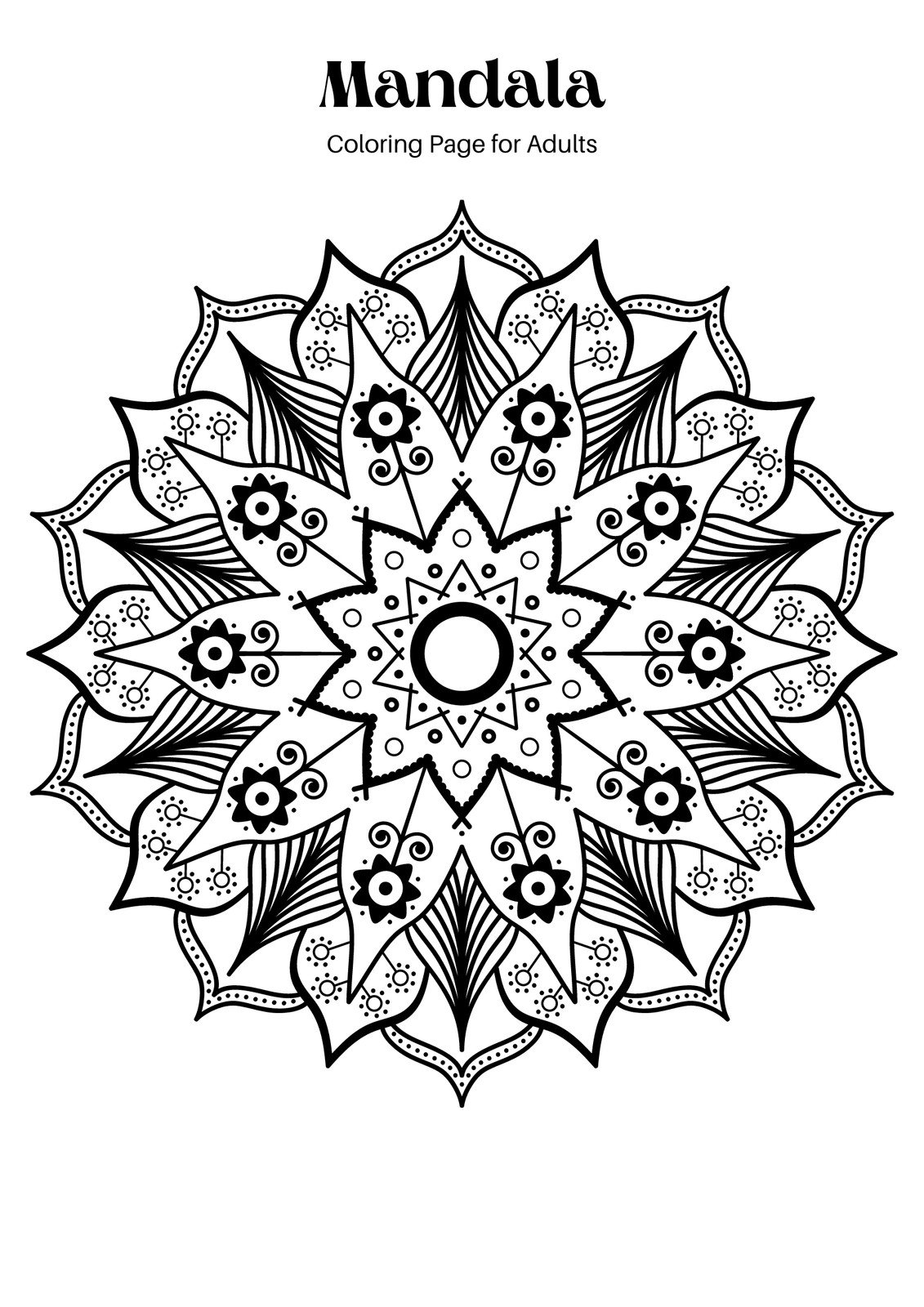 Free and customizable mandala templates