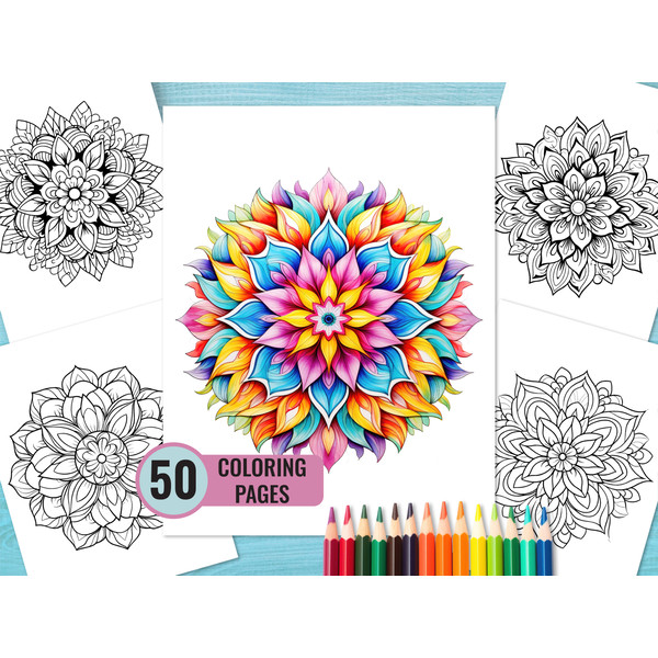 Mandala coloring book printable pages for adult and kids