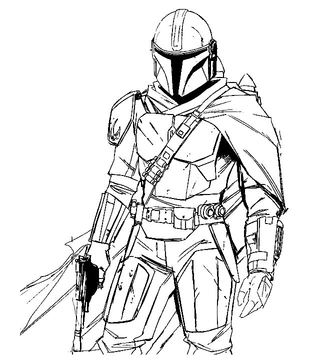 Mandalorian coloring pages printable for free download