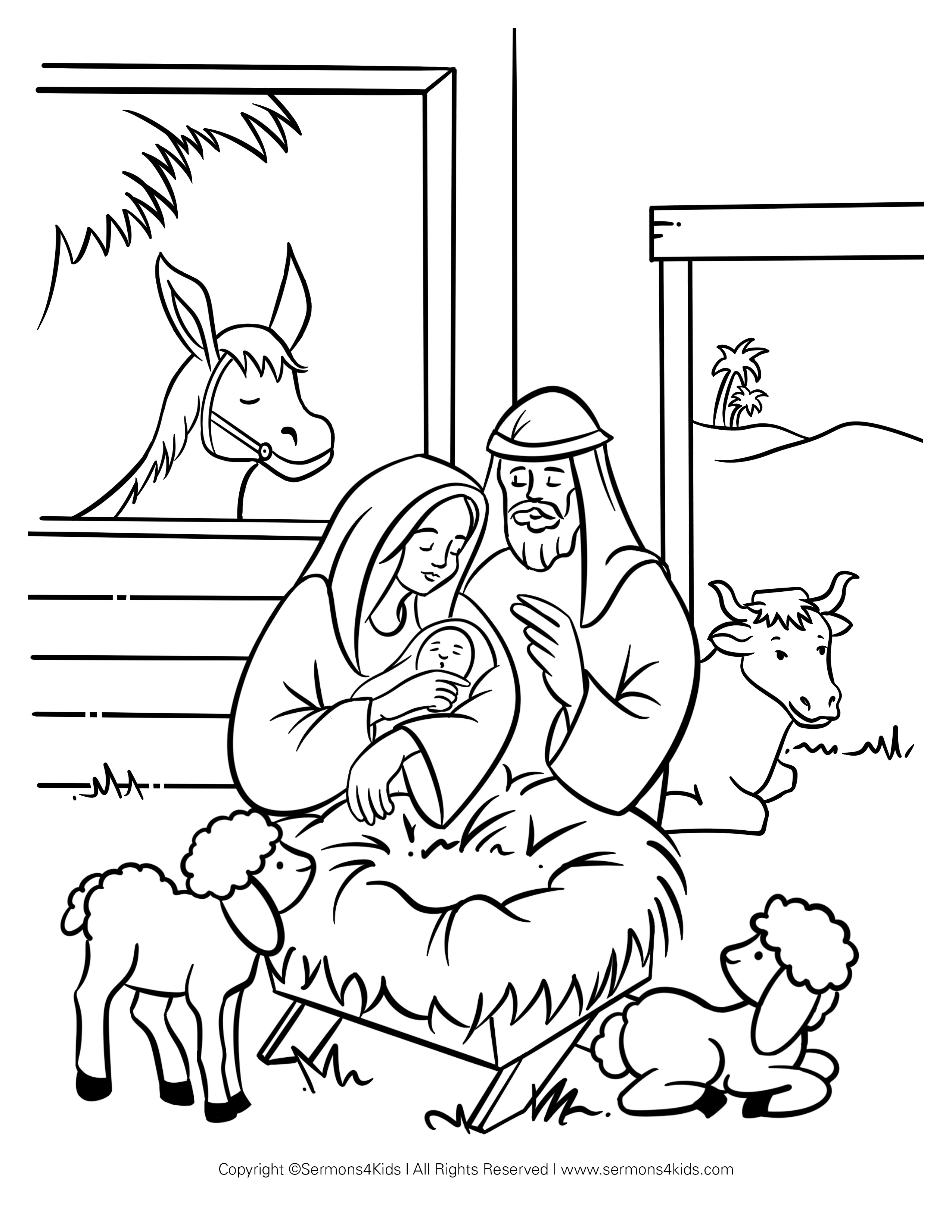 Manger scene sp childrens sermons from sermons