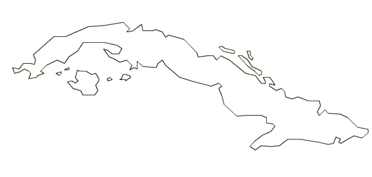 Outline of cuba map of cuba cuba island tattoo