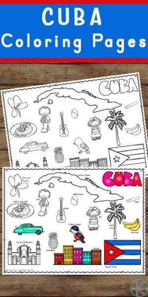 Free cuba coloring pages