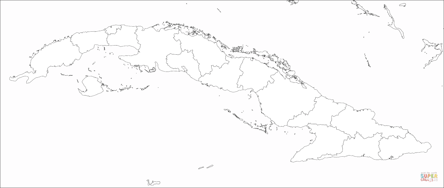 Cuba map coloring page free printable coloring pages