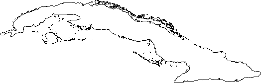 Blank outline map of cuba