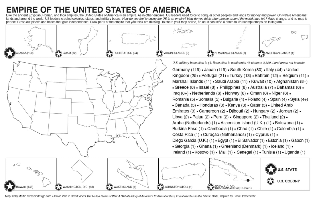 Empire of the united states of america coloring book map