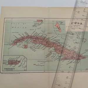 Antique cuba map