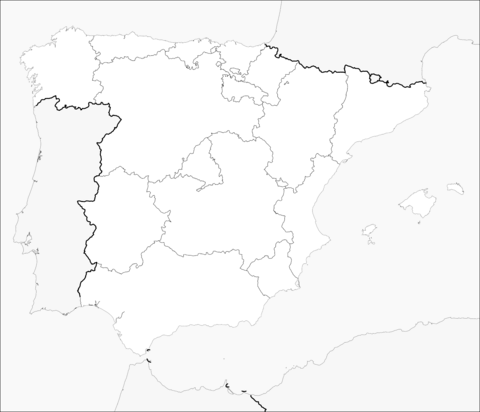 Map of spain with regions coloring page free printable coloring pages