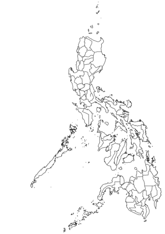 Outline map of philippines with regions coloring page free printable coloring pages