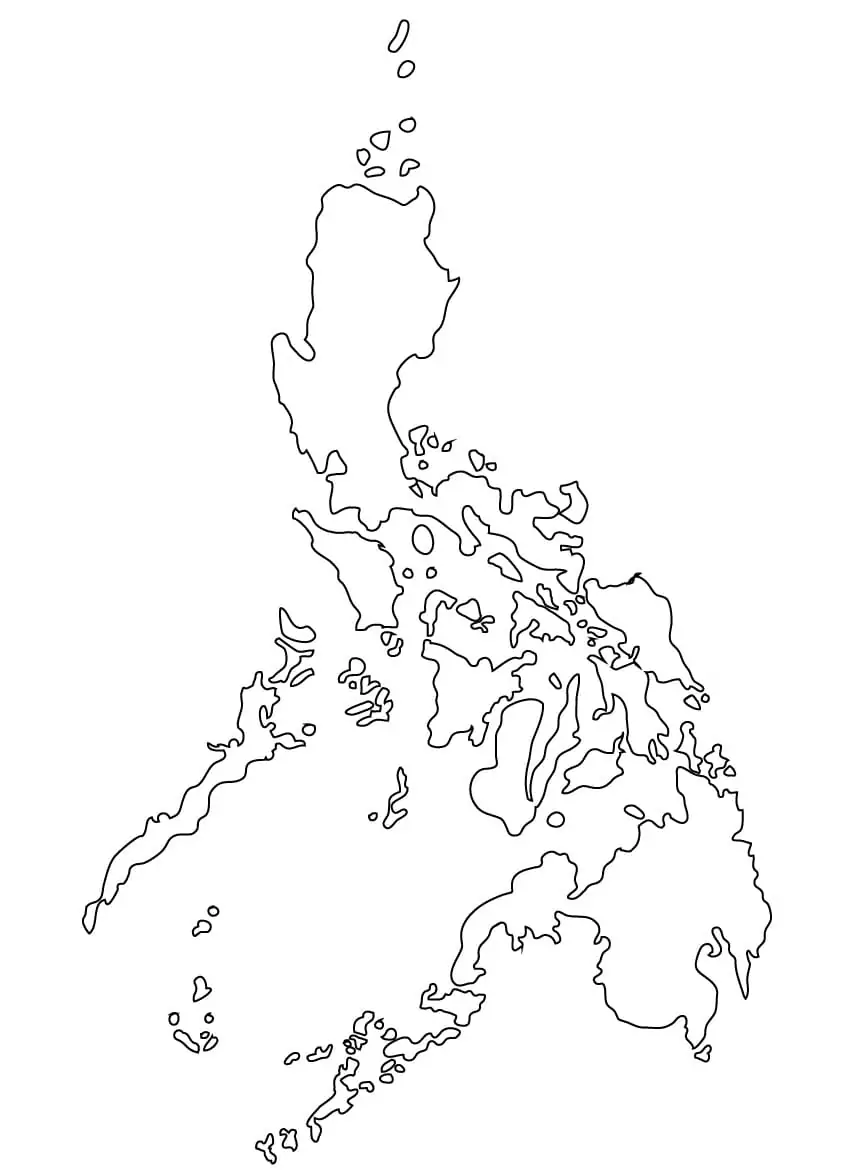 Philippines map fãrbung seite