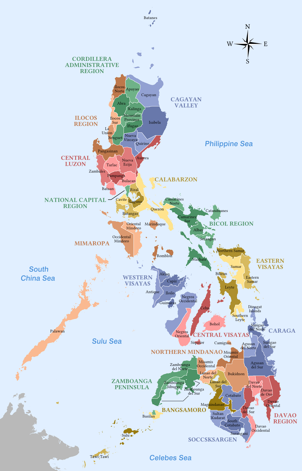 Filelabelled map of the philippines