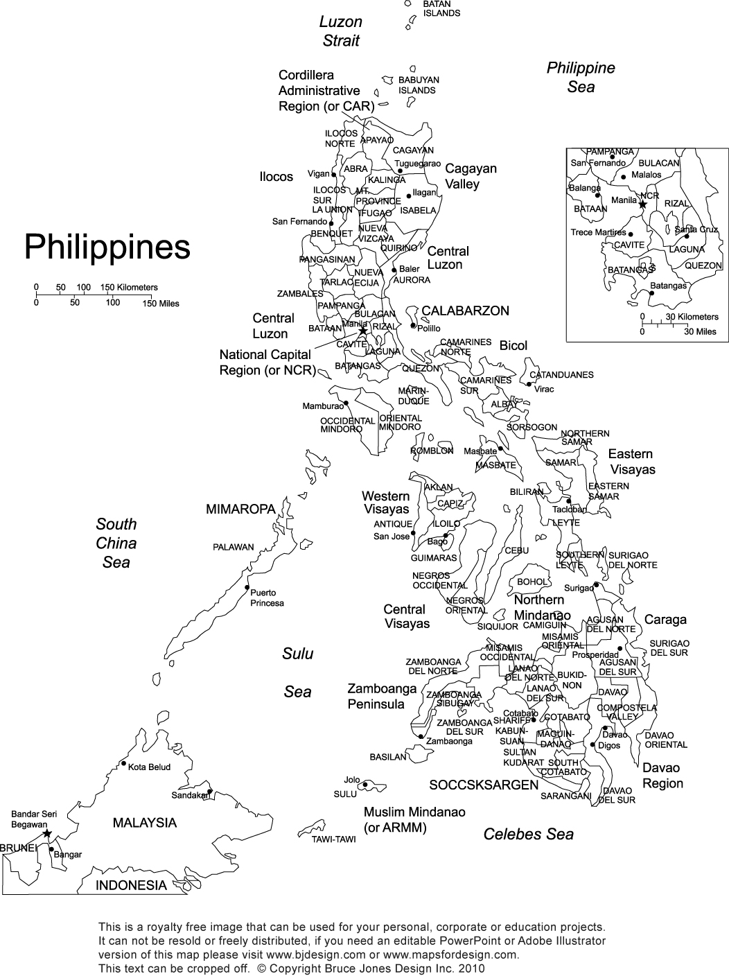 Philippines printable blank maps outline maps â royalty free