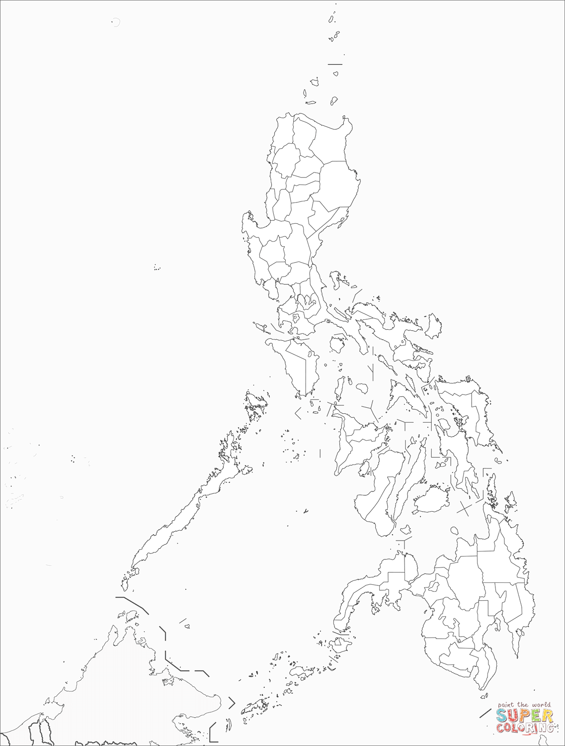 Philippines map coloring page free printable coloring pages