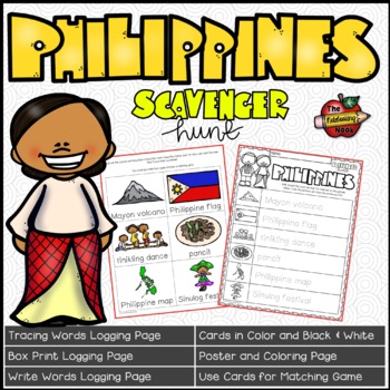 Philippines scavenger hunt by the notebooking nook tpt
