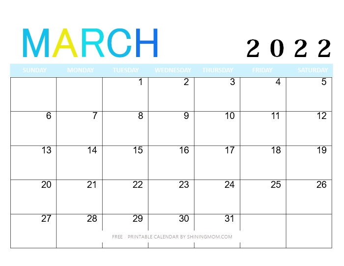 Free printable march calendar awesome designs