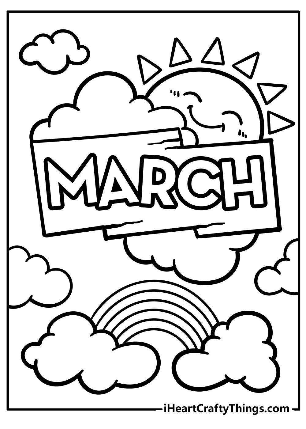 March coloring pages free printables