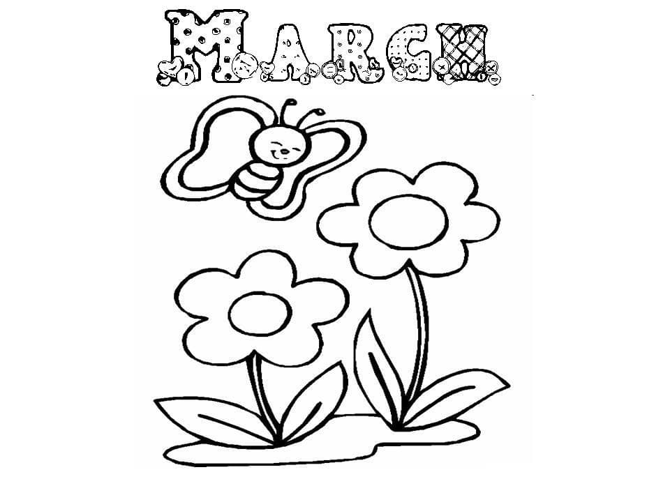 March free coloring page