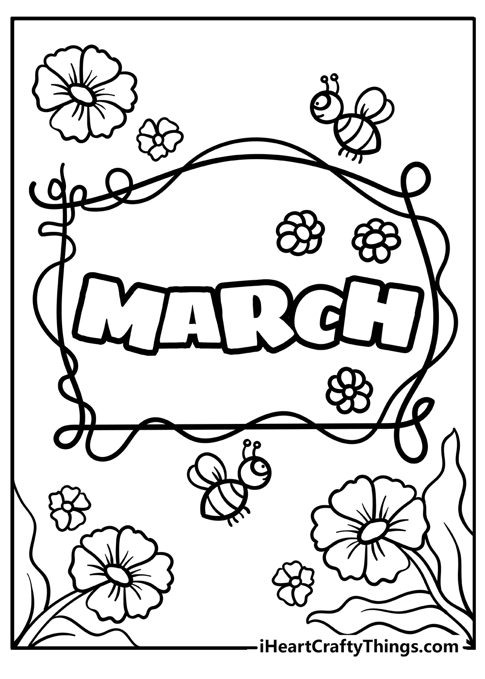 March coloring pages free printables