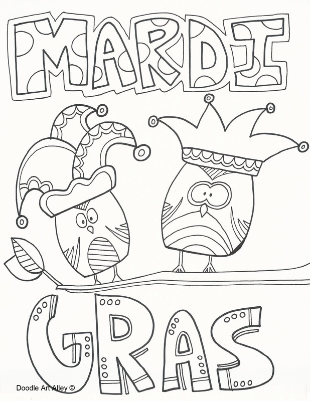 Mardi gras coloring pages