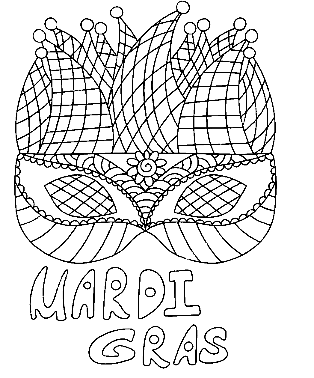 Mardi gras coloring pages printable for free download