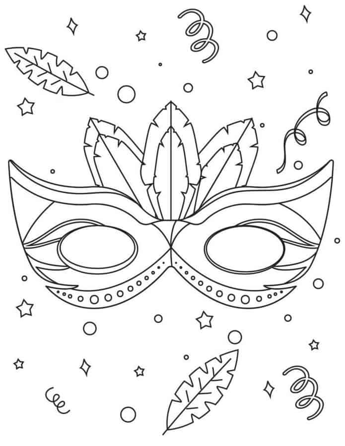 Mardi gras coloring pages mardi gras masks pdf free