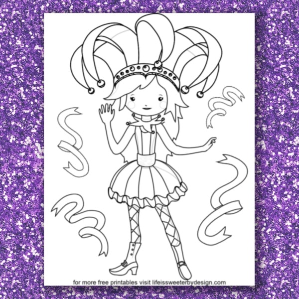 Mardi gras coloring pages