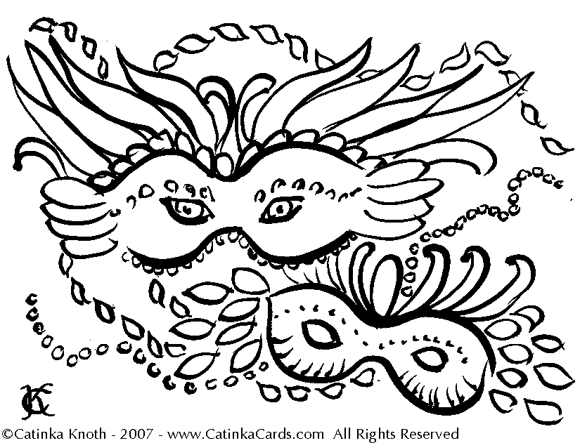 Mardi gras coloring pages by catinka knoth