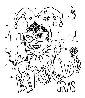 Mardi gras free coloring pages