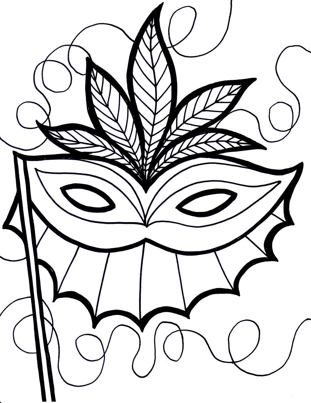 Free printable mardi gras coloring pages for kids