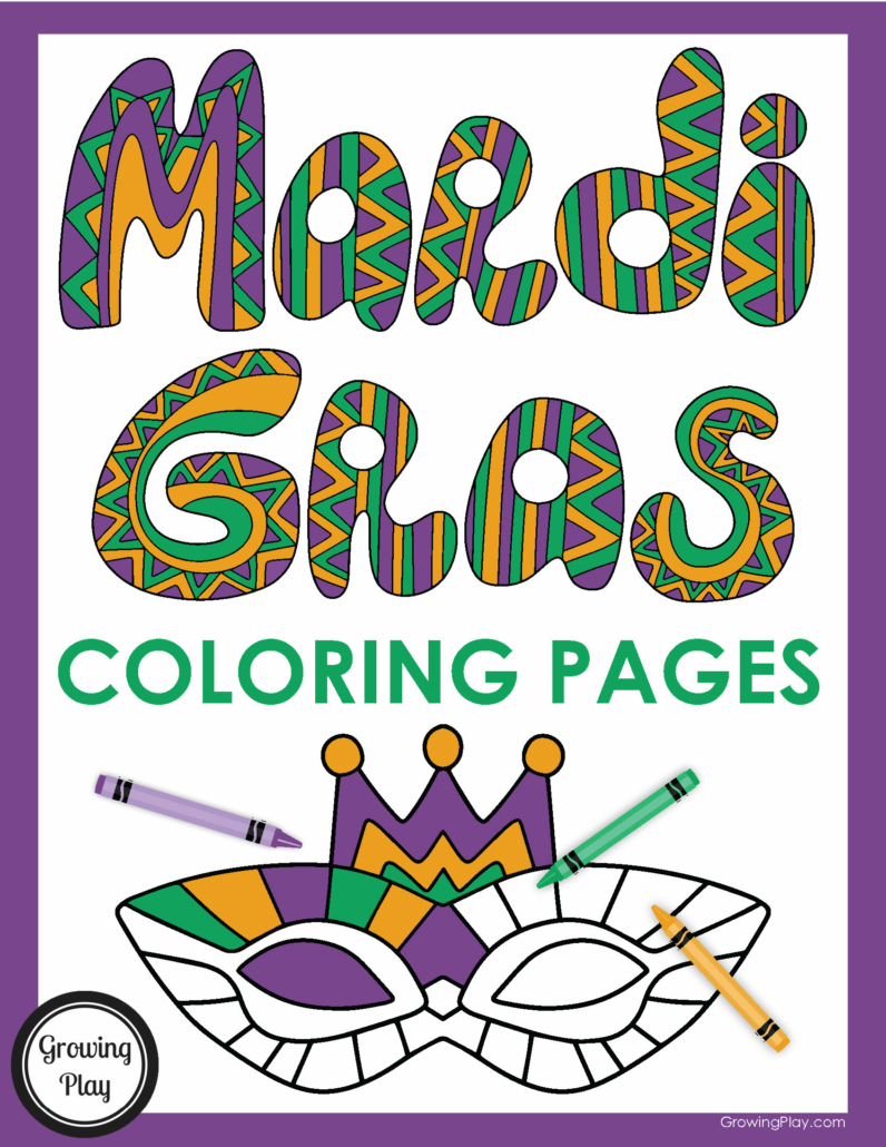 Mardi gras coloring pages