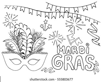 Mardi gras coloring book images stock photos d objects vectors