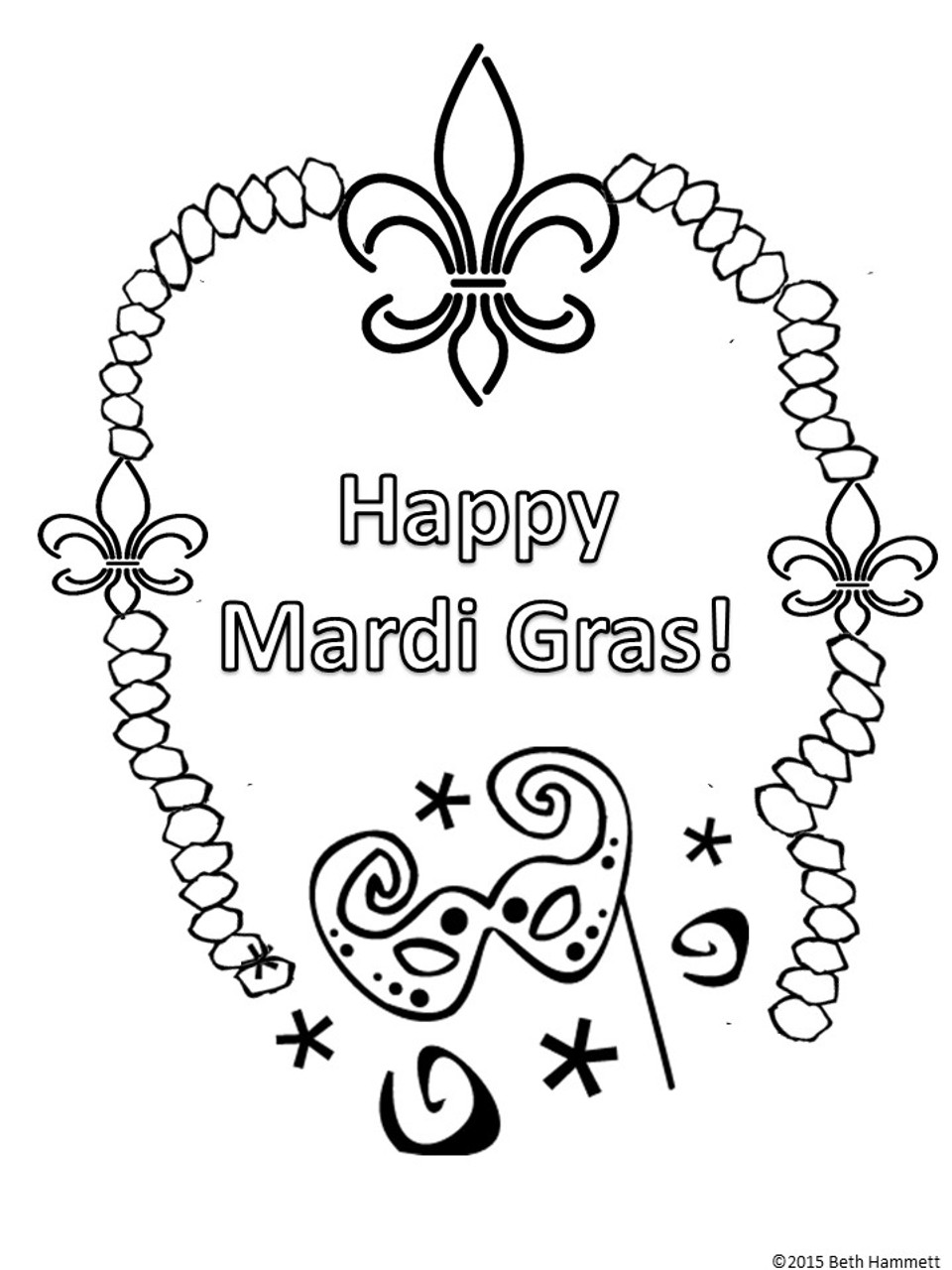 Mardi gras activities and coloring sheets