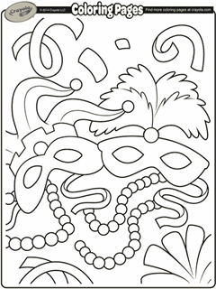 Mardi gras free coloring pages