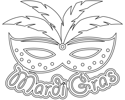 Mardi gras coloring page free printable coloring pages