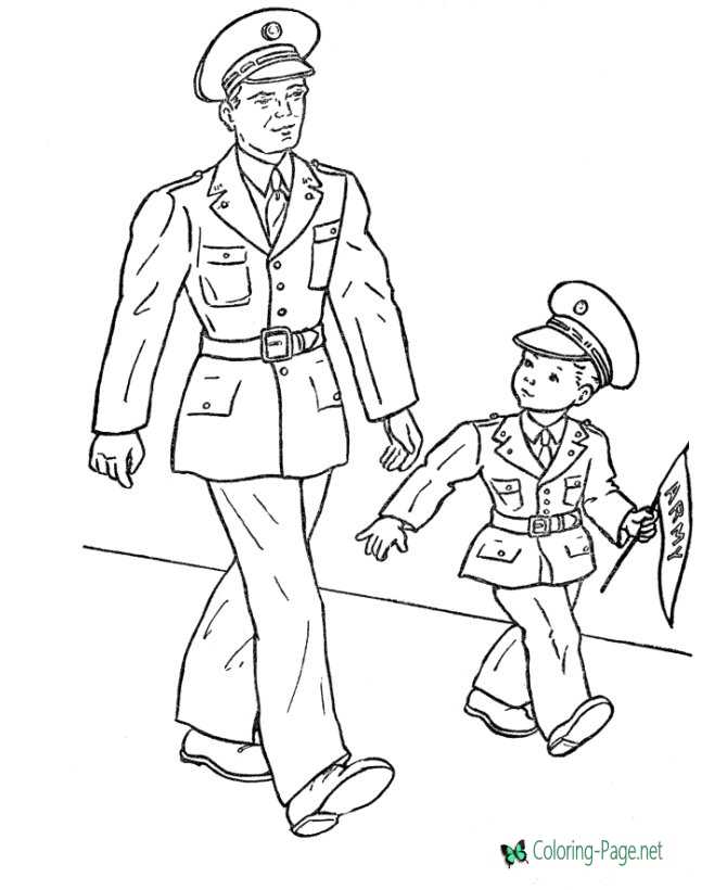 Veterans day coloring pages