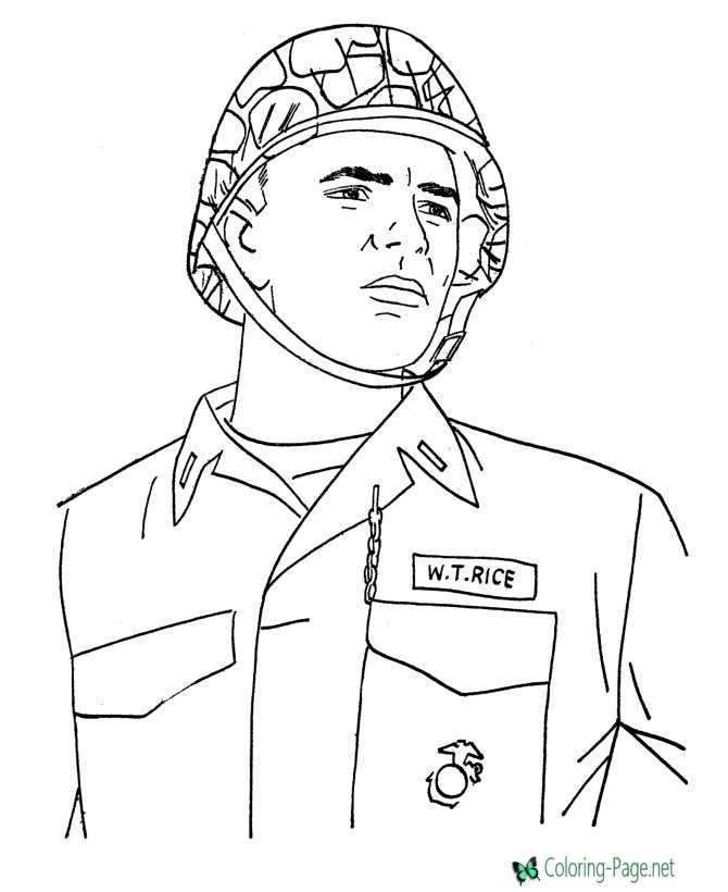 Veterans day coloring pages