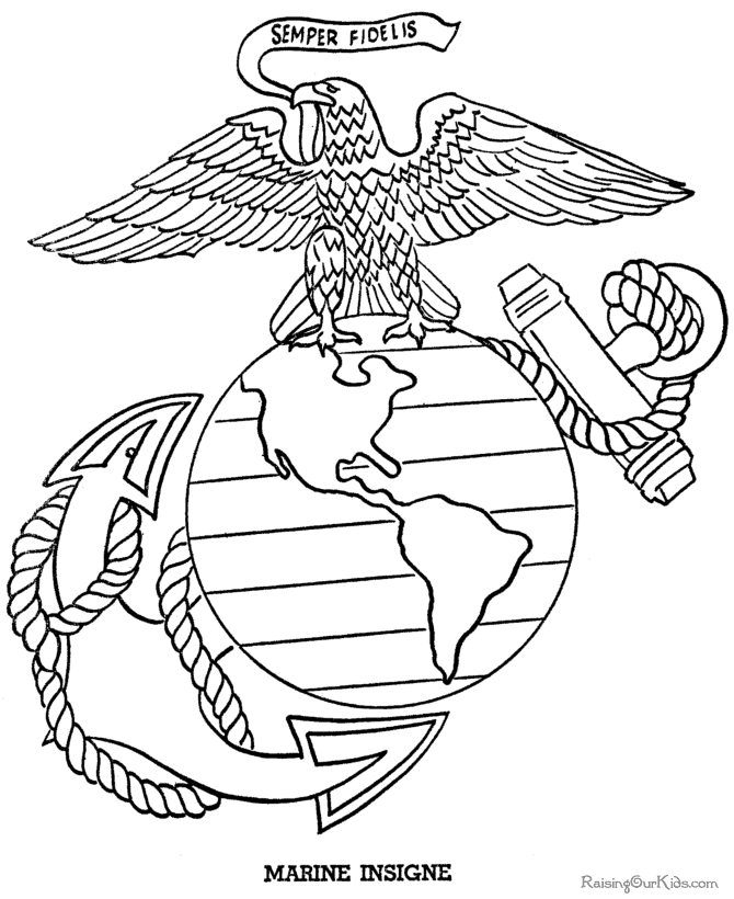 Marine picture to print and color patriotic symbols marine pictures flag coloring pages