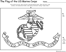 Flag of us marine corps printout