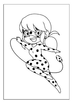 Superhero wonders ladybug and cat noir printable coloring pages collection