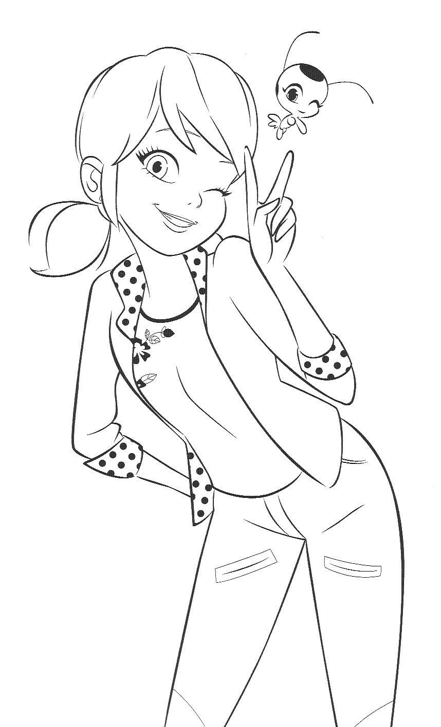 Miraculous ladybug marinette coloring pages free ladybug coloring page cartoon coloring pages ladybug art