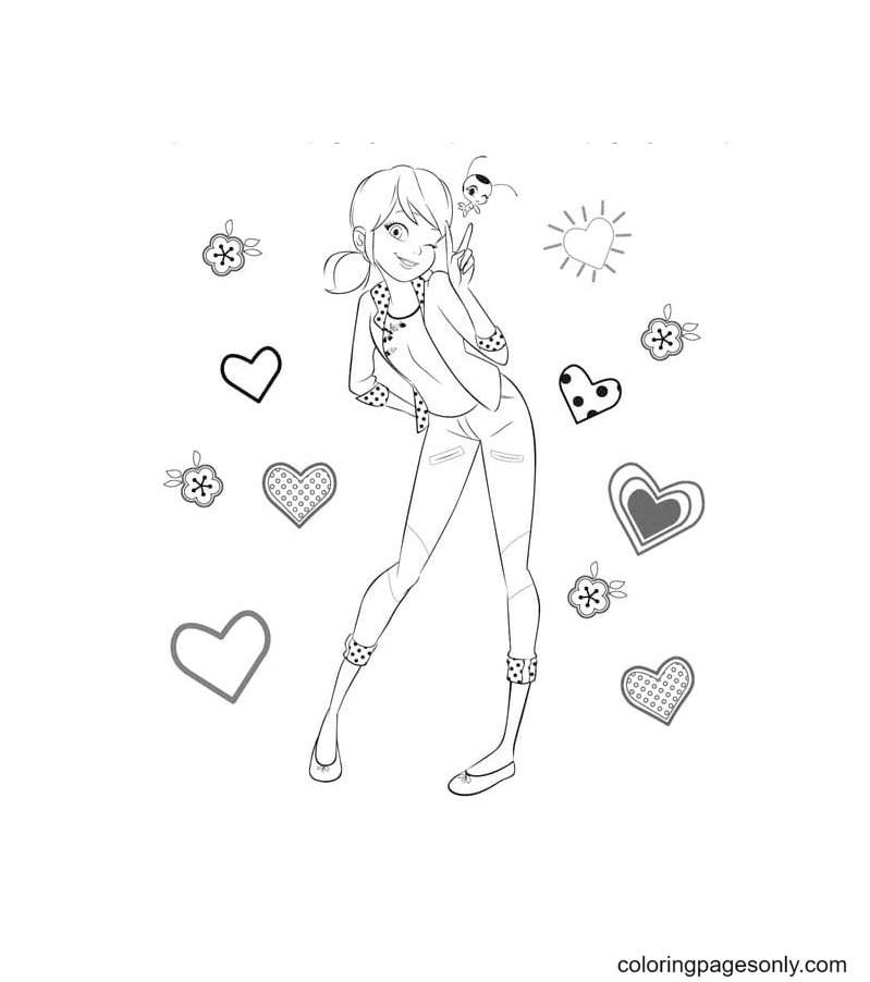 Ladybug and cat noir coloring pages printable for free download